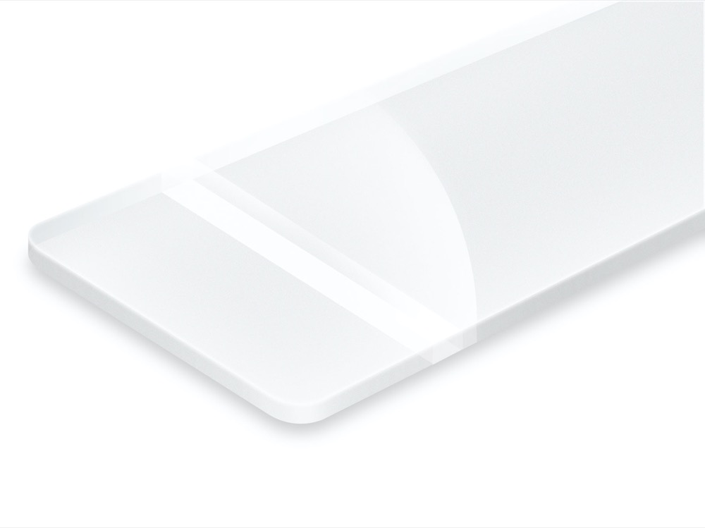 Fräsmaterial TroPly Ultra HighGloss Reverse Vit/Transparent Lämpligt material för att gravera och skära med fräsmaskin