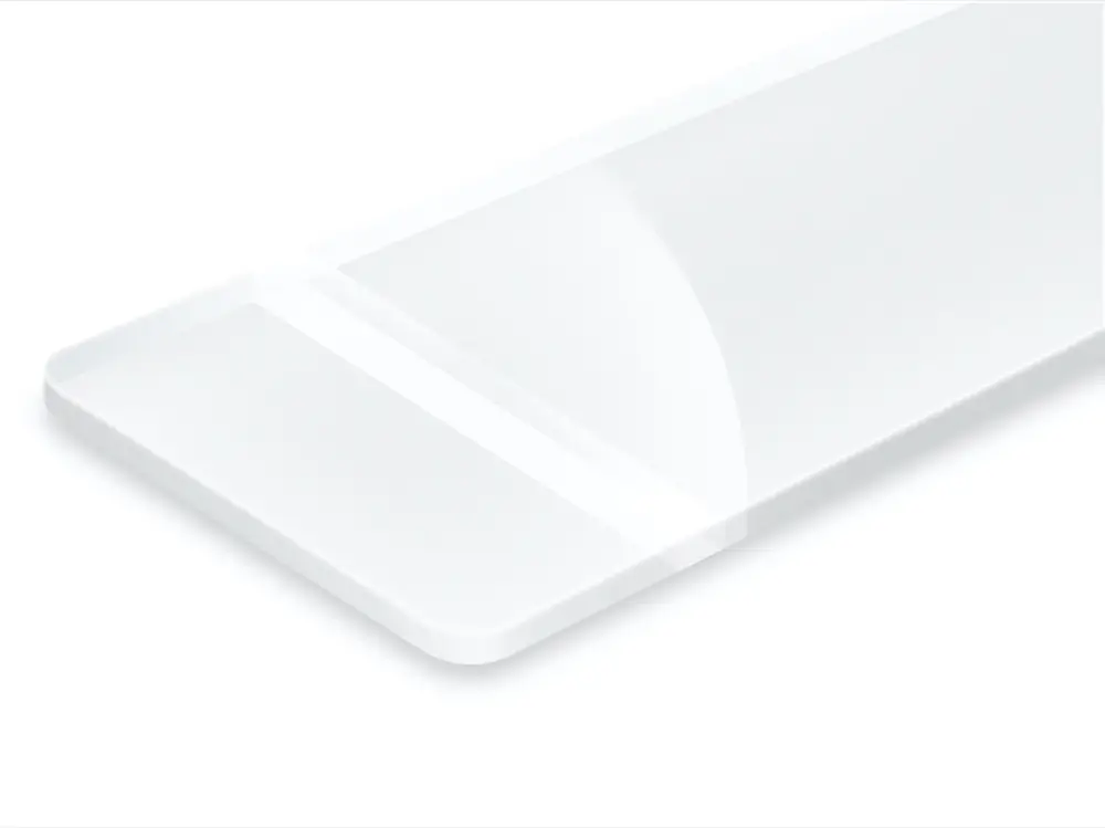 Fräsmaterial TroPly Ultra HighGloss Reverse Vit/Transparent Lämpligt material för att gravera och skära med fräsmaskin