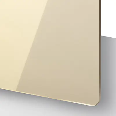 Akrylskiva - TroGlass Mirror Guld Champagne - Högblank spegelyta för skyltning och dekor.