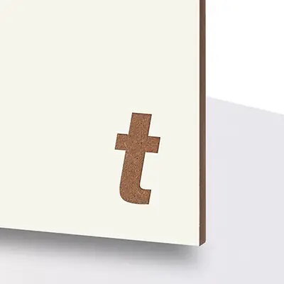 TroWood Color Vit – laseroptimerad, färgad MDF med matt finish.