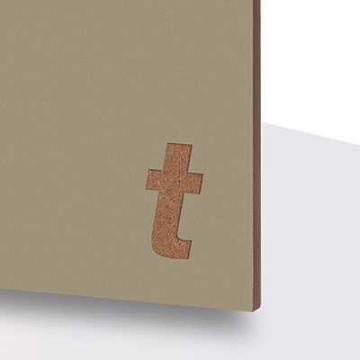 TroWood Color Mullvadsgrå – laseroptimerad, färgad MDF med matt finish.