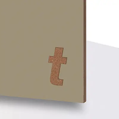 TroWood Color Mullvadsgrå – laseroptimerad, färgad MDF med matt finish.