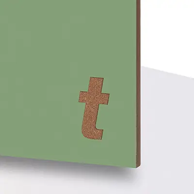TroWood Color Grön – laseroptimerad, färgad MDF med matt finish.