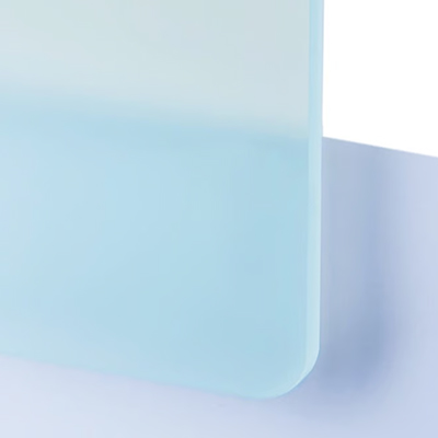 Frostad Plastskiva - TroGloss Satin Ljusblå- Passar utmärkt för skyltproduktion och dekor med laserskärare eller fräs.