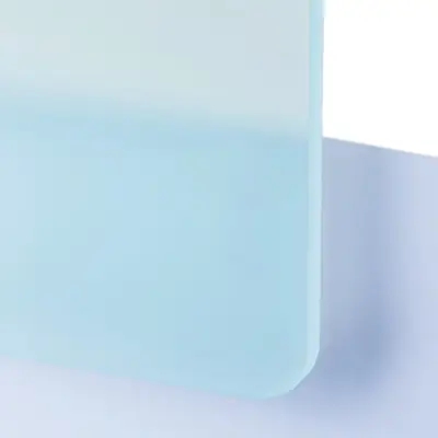 Frostad Plastskiva - TroGloss Satin Ljusblå- Passar utmärkt för skyltproduktion och dekor med laserskärare eller fräs.