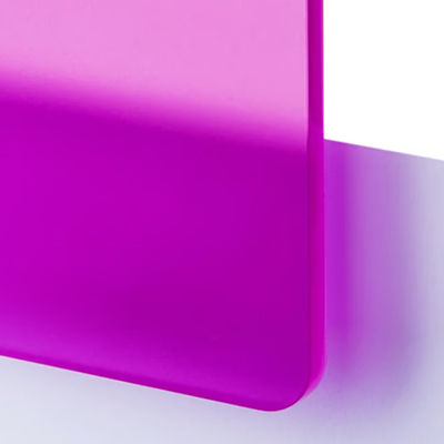 Frostad Plastskiva -TroGloss Satin Cerice- Passar utmärkt för skyltproduktion och dekor med laserskärare eller fräs.