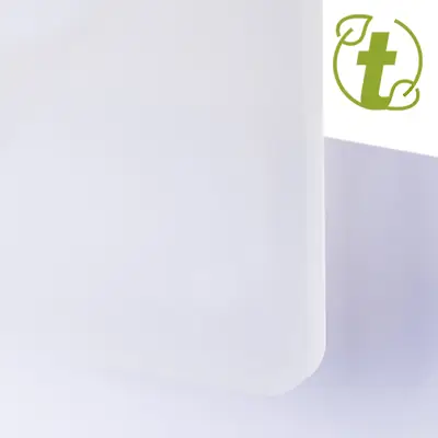 Akrylskiva - TroGlass Color Gloss - Vit halvtransparent. Perfekt för laserskärning och mekaniska verktyg