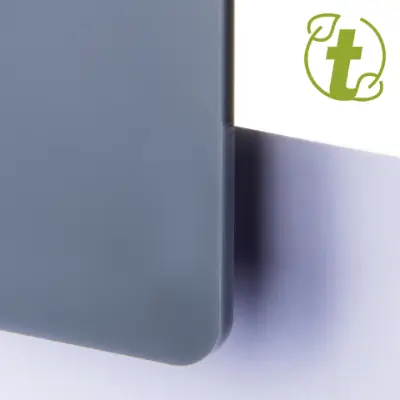 Akrylskiva - TroGlass Color Gloss - Grå. Perfekt för laserskärning och mekaniska verktyg