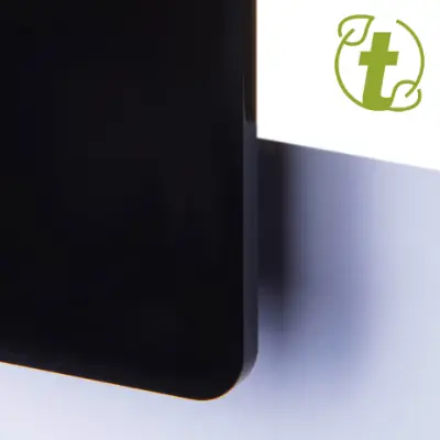 Akrylskiva - TroGlass Color Gloss - Svart, Perfekt för laserskärning och mekaniska verktyg