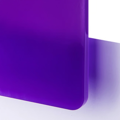 Akrylskiva - TroGlass Color Gloss - Lila Halvtransparent.. Perfekt för laserskärning och mekaniska verktyg