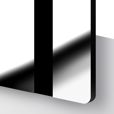 Plastskivor - TroLase Metallic Ljus Krom/svart. Perfekt för lasergravyr och skärning
