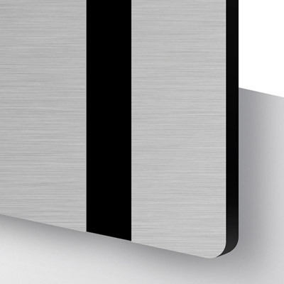 Plastskivor - TroLase Metallic Borstad Silver/svart. Perfekt för lasergravyr och skärning