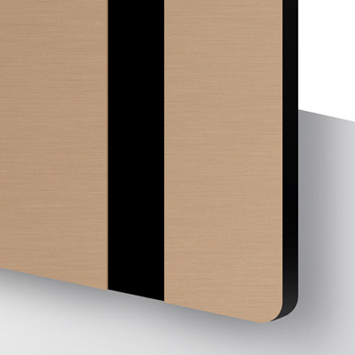 Plastskivor - TroLase Metallic Borstad Koppar/svart. Perfekt för lasergravyr och skärning