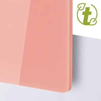 Akrylskiva - TroGlass Duo Pastel Rosa - Passar utmärkt för skyltproduktion och dekor med laser eller fräs.