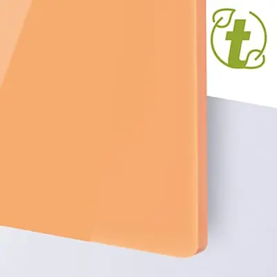 Akrylskiva - TroGlass Duo pastel Orange - Passar utmärkt för skyltproduktion och dekor med laser eller fräs.