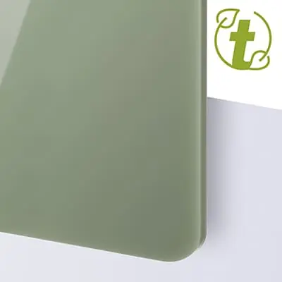 Akrylskiva - TroGlass Duo Pastel Oliv - Passar utmärkt för skyltproduktion och dekor med laser eller fräs.