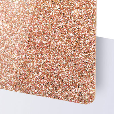 Akrylskiva TroGlass Style Glitter Rosé - Effektfull akryl för dekor och laserskurna projekt