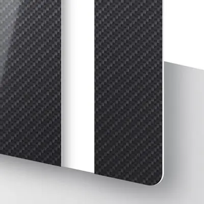 Laserfolié - TroLase Foil Kolfiber/vit. Perfekt för lasergravyr och laserskärning