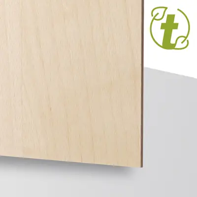 Fanérskiva Lönn - TroWood Veneer Duo - fanérskiva med äkta träyta och MDF-kärna, anpassad för lasergravyr och skärning