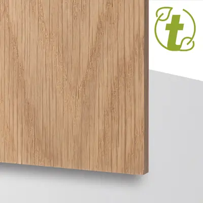 Fanérskiva Ek - TroWood Veneer Duo - fanérskiva med äkta ekyta och MDF-kärna, anpassad för lasergravyr och skärning