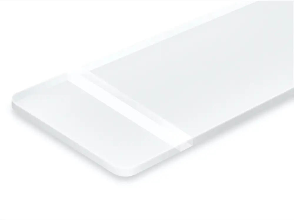 Fräsmaterial TroPly Ultra Reverse Vit/Transparent Lämpligt material för att gravera och skära med fräsmaskin