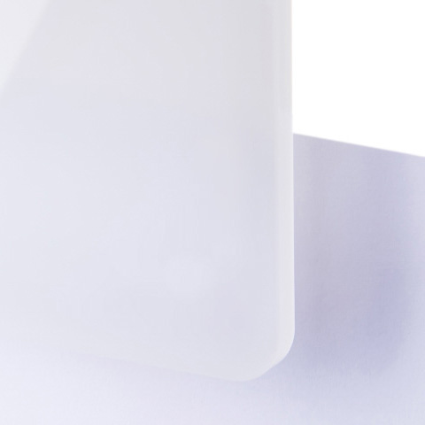 Akrylskiva - TroGlass Color Gloss - Vit halvtransparent. Perfekt för laserskärning och mekaniska verktyg