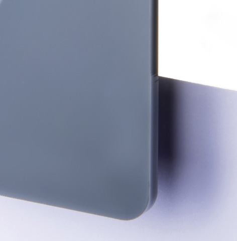 Akrylskiva - TroGlass Color Gloss - Grå. Perfekt för laserskärning och mekaniska verktyg