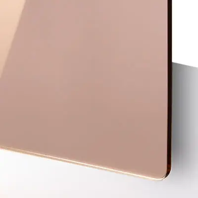Akrylskiva - TroGlass Mirror Rosé Guld - Högblank spegelyta för skyltning och dekor.