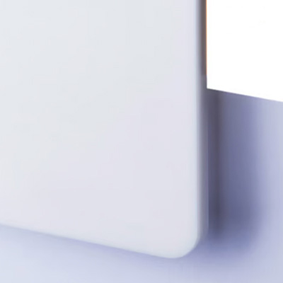 Frostad Plastskiva - TroGloss Satin Vit- Passar utmärkt för skyltproduktion och dekor med laserskärare eller fräs.