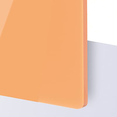 Akrylskiva - TroGlass Duo pastel Orange - Passar utmärkt för skyltproduktion och dekor med laser eller fräs.