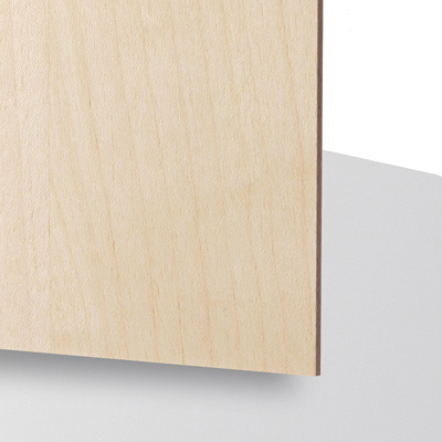 Fanérskiva Lönn - TroWood Veneer Duo - fanérskiva med äkta träyta och MDF-kärna, anpassad för lasergravyr och skärning