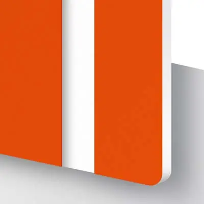 Plastskiva TroLase Orange/Vit- perfekt för lasergravering och skärning av skyltar.